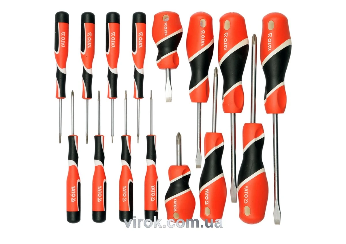 YATO Набір викруток YATO : SL, PH, TORX. 15 шт.  | YT-25981