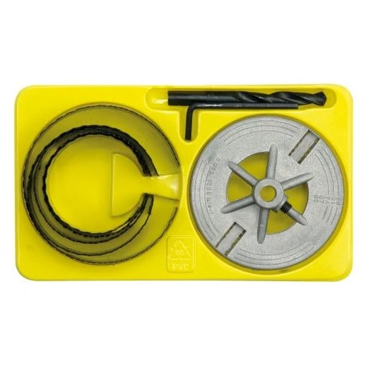 VOREL Пили циліндричні по дереву в зборі 8 шт. Ø= 60 - 95 мм, з направл. h=30 мм.  | 28725