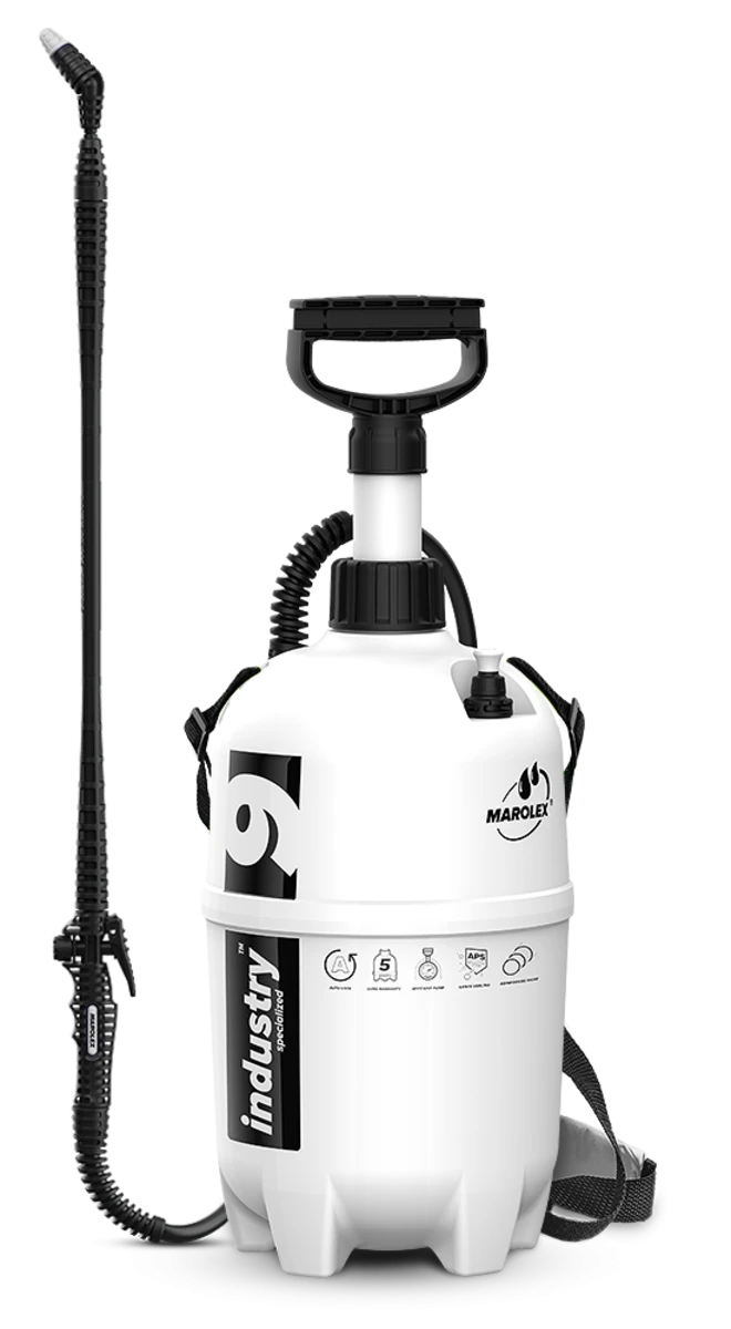MAROLEX Оприскувач ранцевий Industry Acid line 9: 9L 0,4MPa,FPM. штанга 65-111см,шланг170см  | S103.