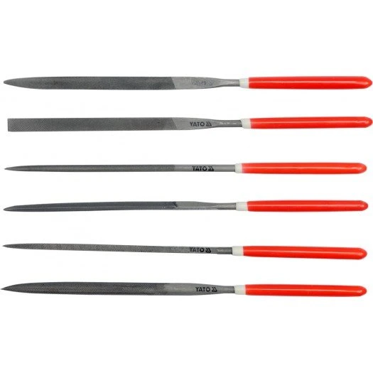 YATO Надфілі YATO : L= 140/65 мм, b= 3 мм. Набір 6 шт.  | YT-6160