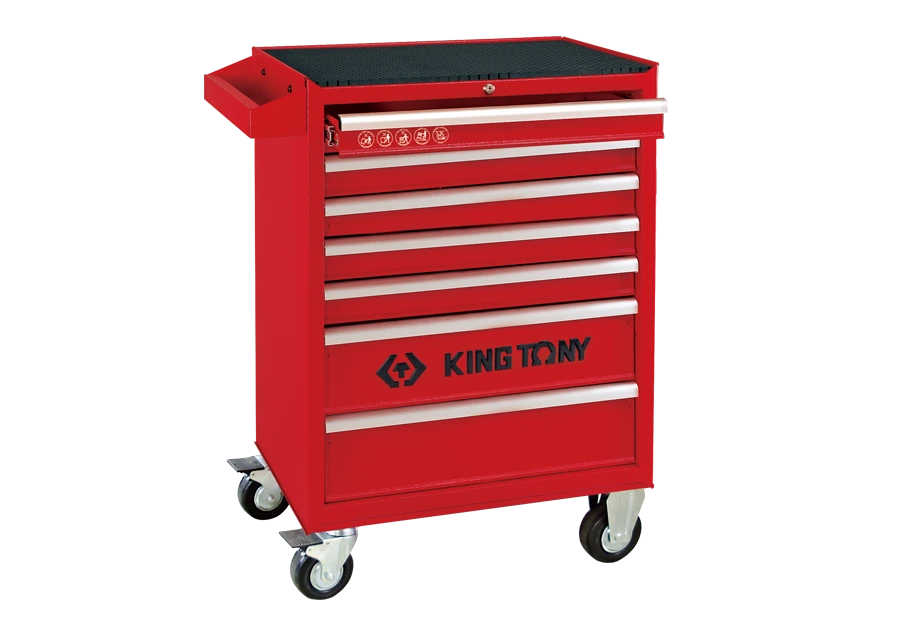 KING TONY Тумба на колесах, 7 ящиков, с замком (открывается только одна полка) | 87434-7G