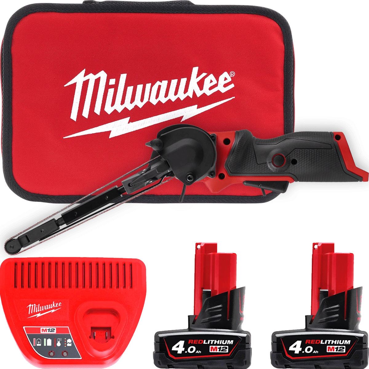 MILWAUKEE Ленточная шлифовальная машина 13мм M12 FBFL13-402В | 4933480961