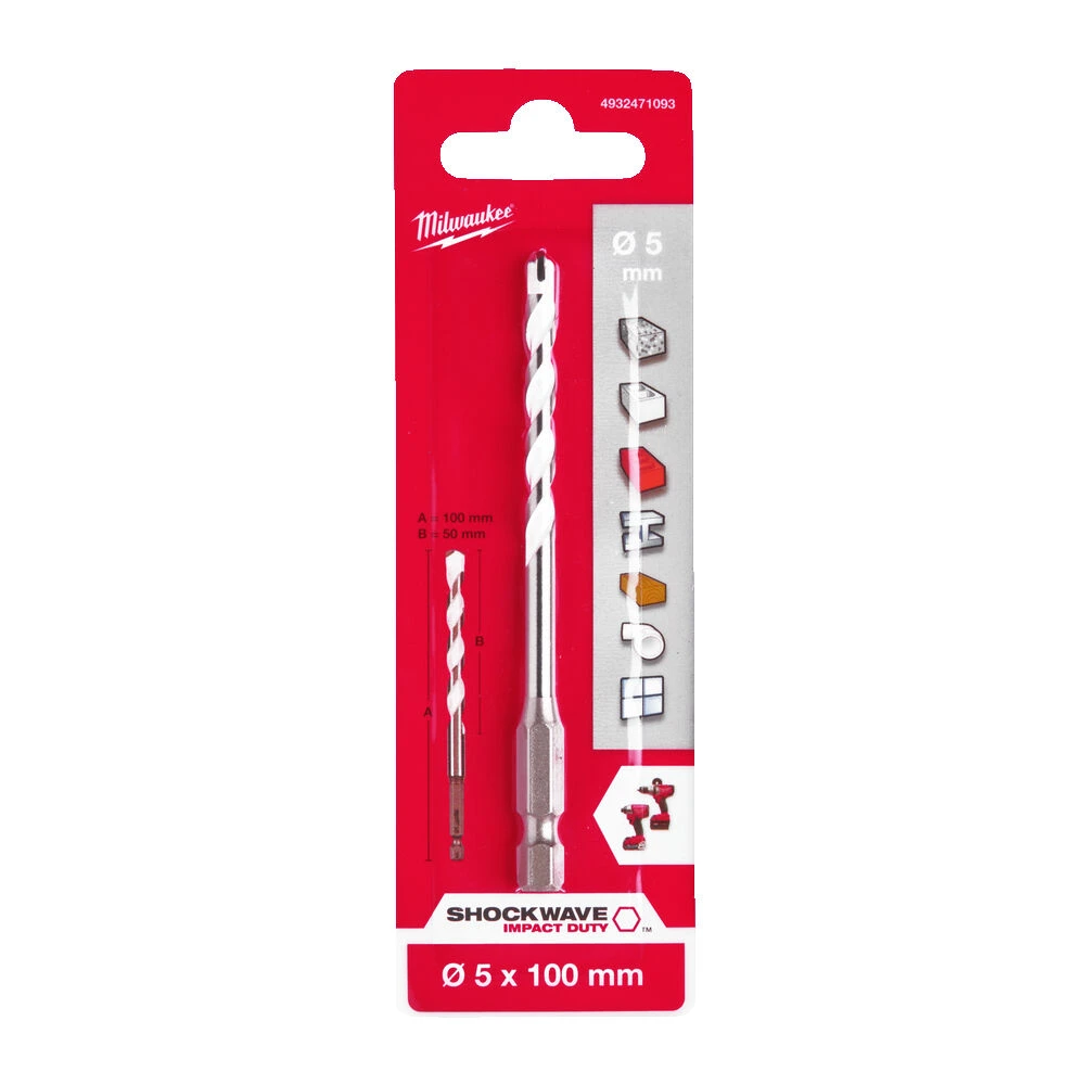 MILWAUKEE Свердло універсальне ShW HEX , Ø5x100мм | 4932471093