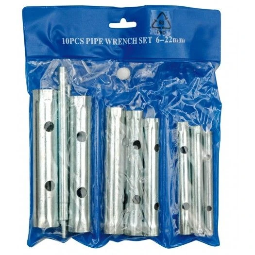 VOREL Ключі трубовидні з 2-ма воротками ,6-22 мм, 10 елем.  | 52900