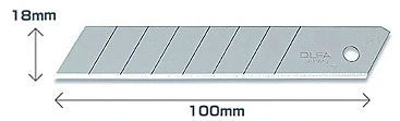 Лезвие OLFA LB-10B сегментированное, 18х100х0,5мм, 10шт