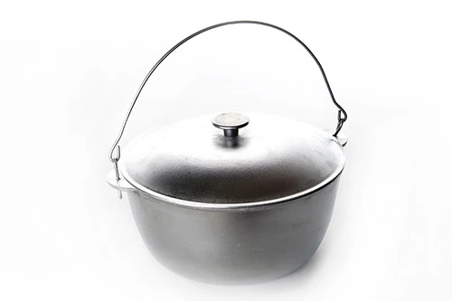 Казан алюминиевый с крышкой и дужкой 240мм 4л СИЛА