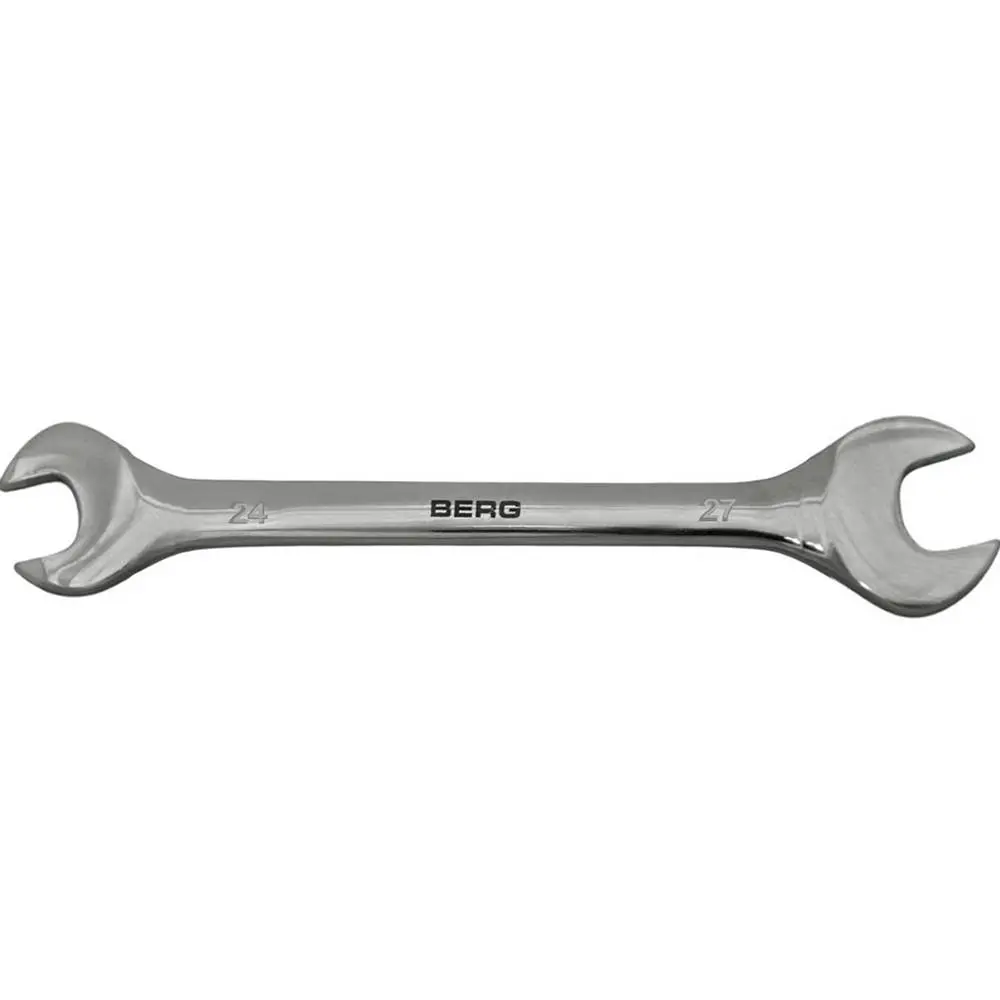 Ключ ріжковий двосторонній Cr-V 24х27мм Berg | 48-115