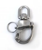 Карабин нержавеющий отцепной с вертлюгом M8252 (нержавейка А4)