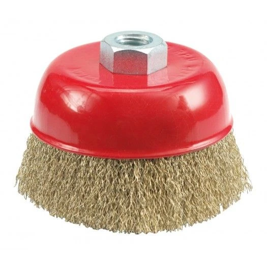 VOREL Щітка дротяна чашкоподібна, Ø-100 мм, з гайкою М14  | 06971