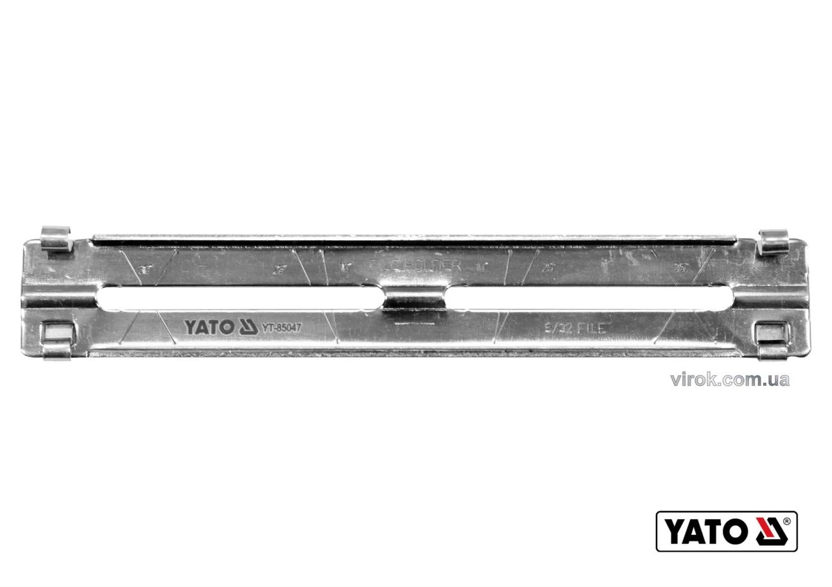 YATO Направляюча до напильника YT-85025 YATO : Ø=4 мм, 190х30 мм, під кути 10°,25°,30°,35°, кліпс  |