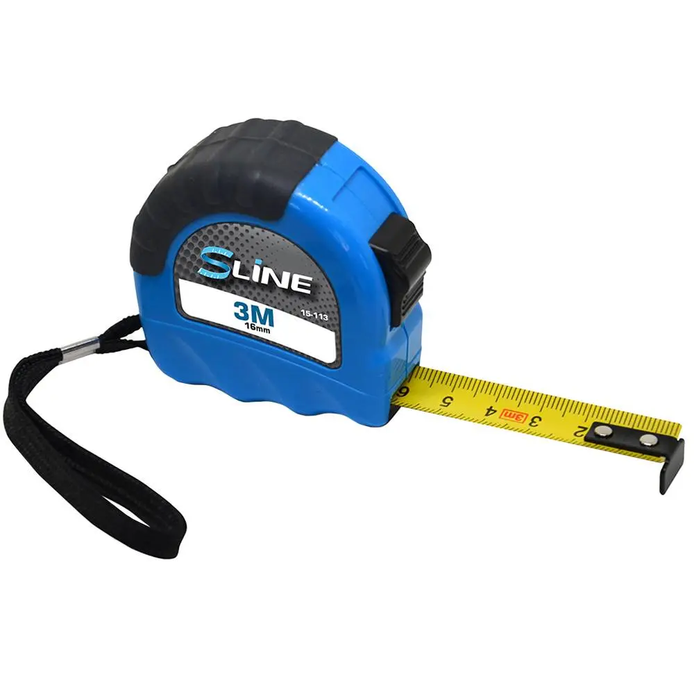 Рулетка, прогумований корпус, з фіксатором, 10м/25мм S-line | 15-119
