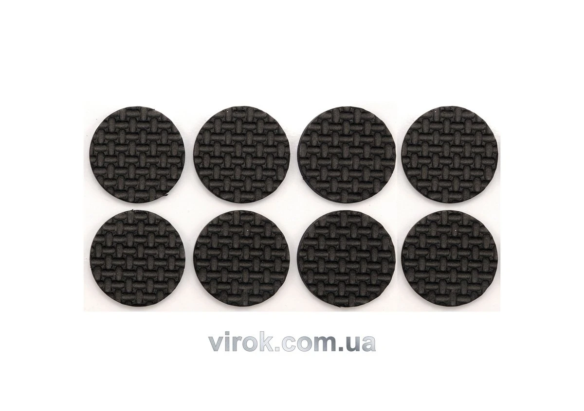 VOREL Протектор самоклеючий 38мм, набір 8шт чорні  | 74887
