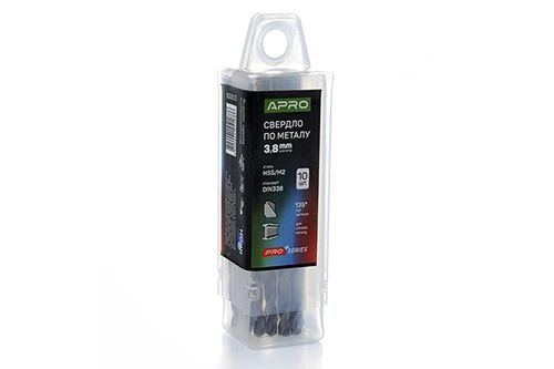 Сверло по металлу HSS/M2 (6542) Ø3,8мм (тубус, кратно 10шт) PRO APRO