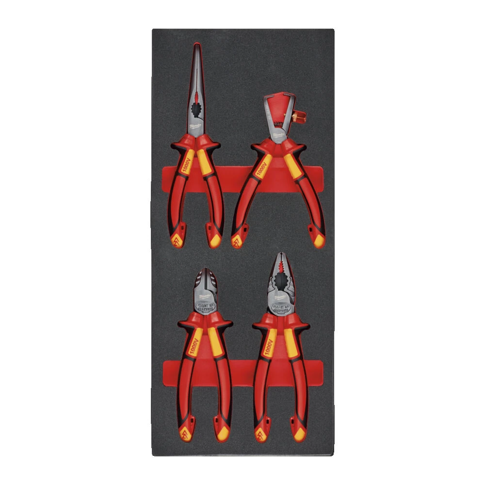 MILWAUKEE Набор шарнирно-губцевого инструмента VDE 4 предмета | 4932493250