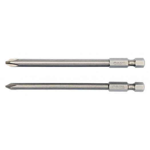 YATO Набір насадок викруткових YATO : "Philips" PH1,PH2, L= 100 мм, квадрат 1/4". 2 шт.  | YT-0488