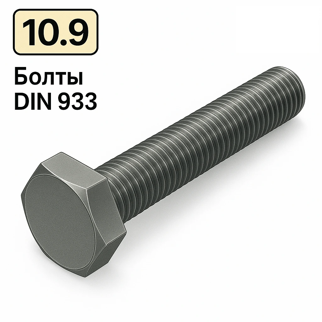 Болт DIN 933 M10x16 10,9 цинк платковий