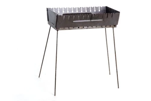 Мангал раскладной (кейс) толщина 2мм на 12 шампуров с чехлом и перчатками СИЛА