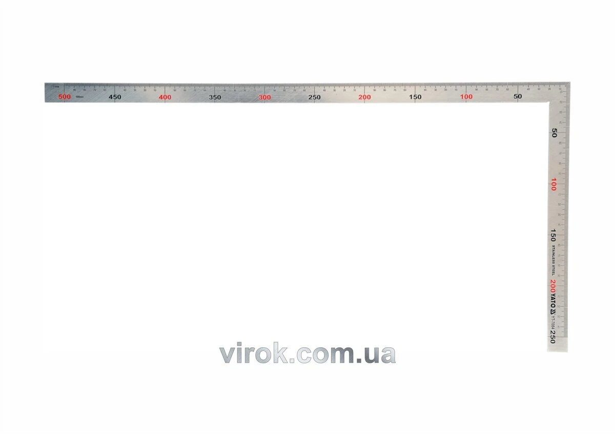 YATO Кутник сталевий прямокутний YATO : 90° L= 250 х 500 мм  | YT-7084