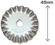 Лезвие OLFA PIB45-1 фигурное круговое для RTY-2/G,/DX, малая волна, 45мм