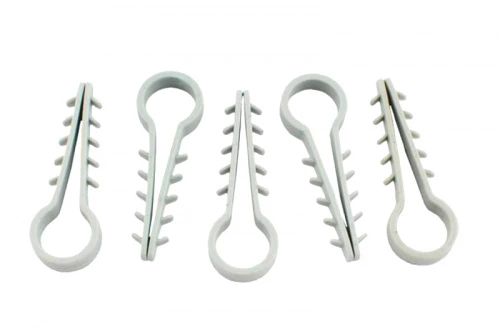 Дюбель-ёлочка Ø10 для круглых проводов белый (пач 100шт) APRO