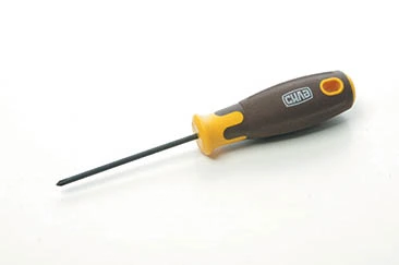 Отвертка крестовая композитная рукоятка CrV PH0 3x75мм (Phillips) (вороненная) СИЛА