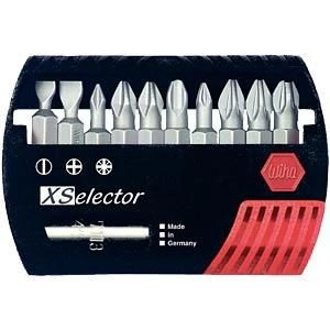 Wiha W26982 Набор бит в пластмассовой коробке с универсальным магнитным держателем форма Е 6,3