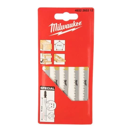 MILWAUKEE Полотна для лобзика SPECIAL , 75мм, (5шт) | 4932265312