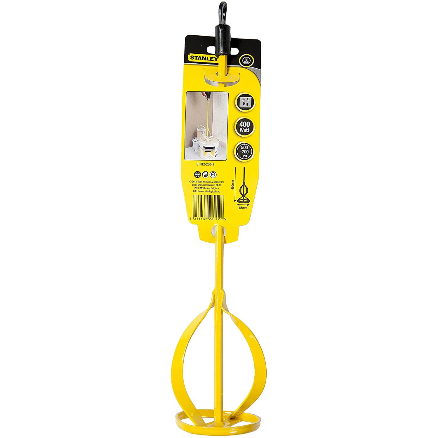 STANLEY STHT2-28042 Миксер для размешивания краски и затирочной смеси, L= 400мм, d=80 мм