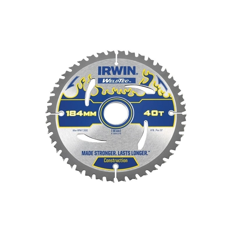 IRWIN Диск пильный по деревоматериалам Weldtec CSB 184мм/40T AR16 | 1897381