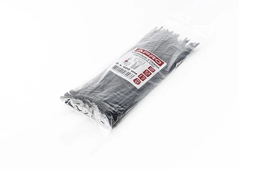 Кабельная стяжка многоразовая 5*400мм черная (пач 100шт) APRO