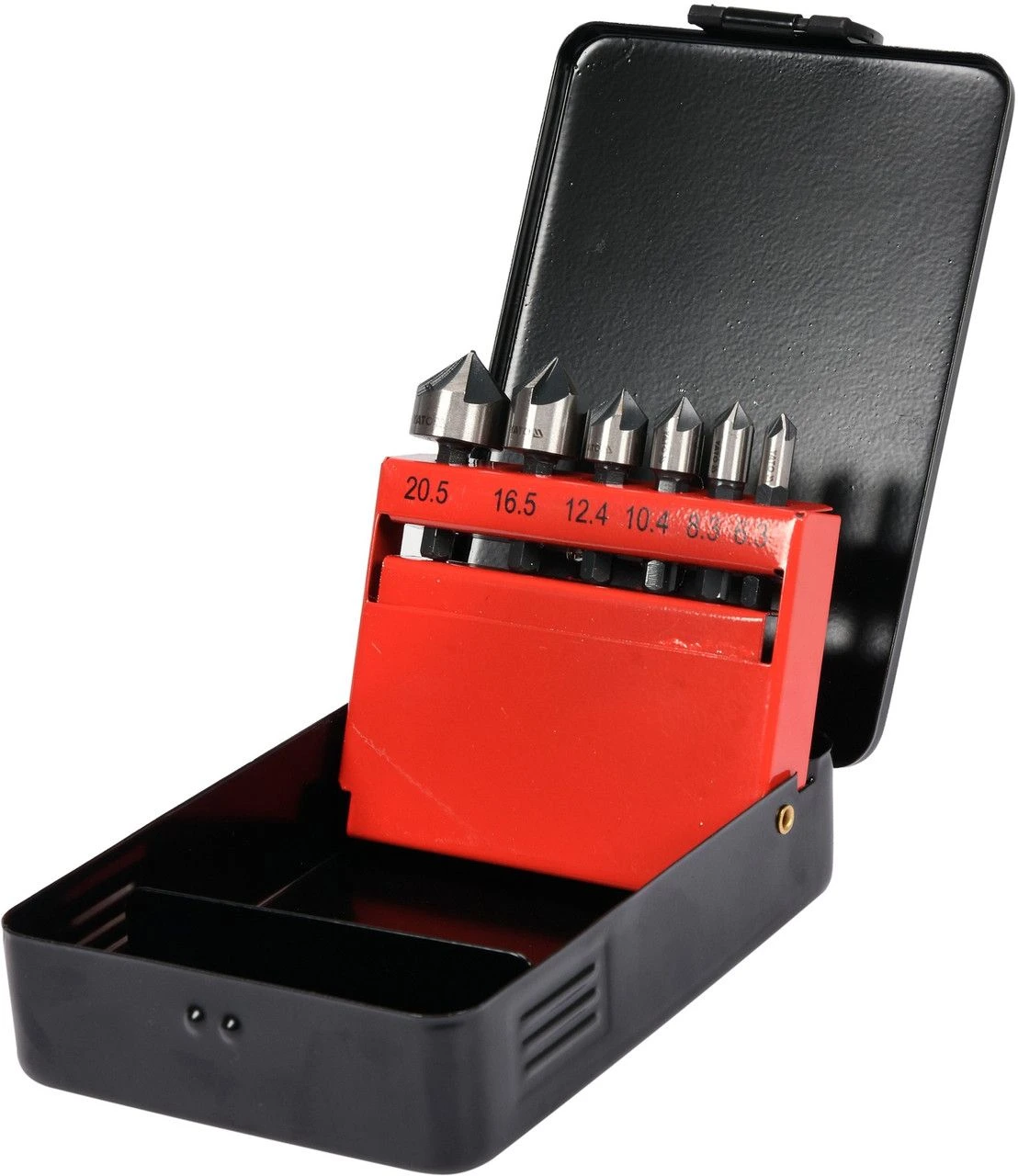 YATO Набір зенкерів конічних по металу YATO: HSS, Ø=6.3-20.5 мм, l=40/45 мм, 5 пругів, HEX-1/4", 6шт