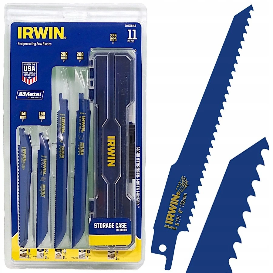 IRWIN Набор сабельных полотен из 11 шт., для дерева и металла, | IW1016915