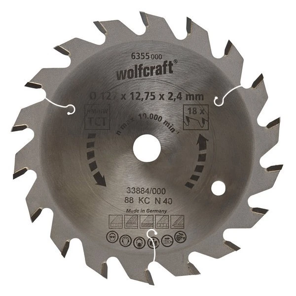 Wolfcraft полотно дисковой пилы Ø 127 x 12,75 x 2,4 // 6355000