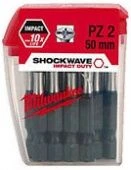 Milwaukee Бита для шуруповерта PZ2 (длина 50мм, 10 шт) // 4932352976