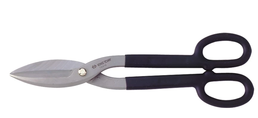 KING TONY Ножницы по металлу мм, прямые, рукоять кольца | 74410
