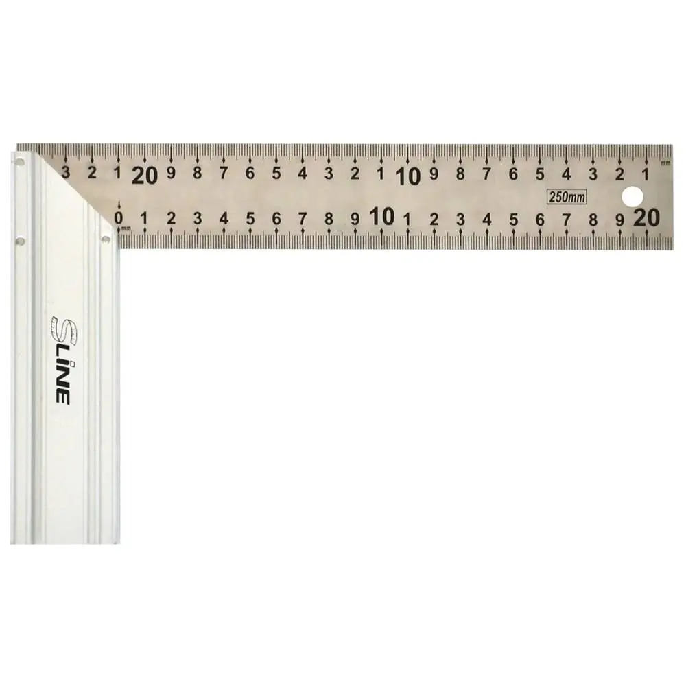 Кутник нержавіючий з алюмінієвою ручкою, 250мм S-line | 15-512