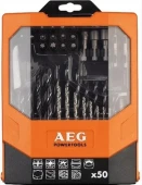 AEG Набор бит PH1 / PH2 / PH3 / PZ1 / PZ2 / PZ3 / TORX10-40 + 31 шт. // 4932373484