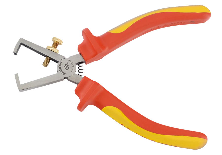 KING TONY Пассатижи VDE для зачистки контактов провода 6-1/4" | 6716-06A