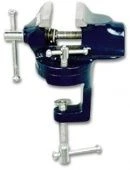 GROZ Мини-тиски, 50 мм для хобби на возвратной основе со встроенным зажимом к столу TBV/RC/50