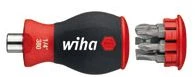 Wiha W33736 Отвертка короткая 1/4 " с магазином стандартных бит 25 мм