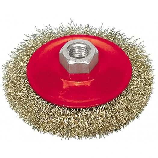 VOREL Щітка - крацовка плоска з гайкою М14, Ø-100мм  | 06972