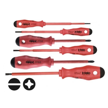 FELO Набор отверток FRІCO 1000V CrV сталь 2-х комп. ручка. // 51396197