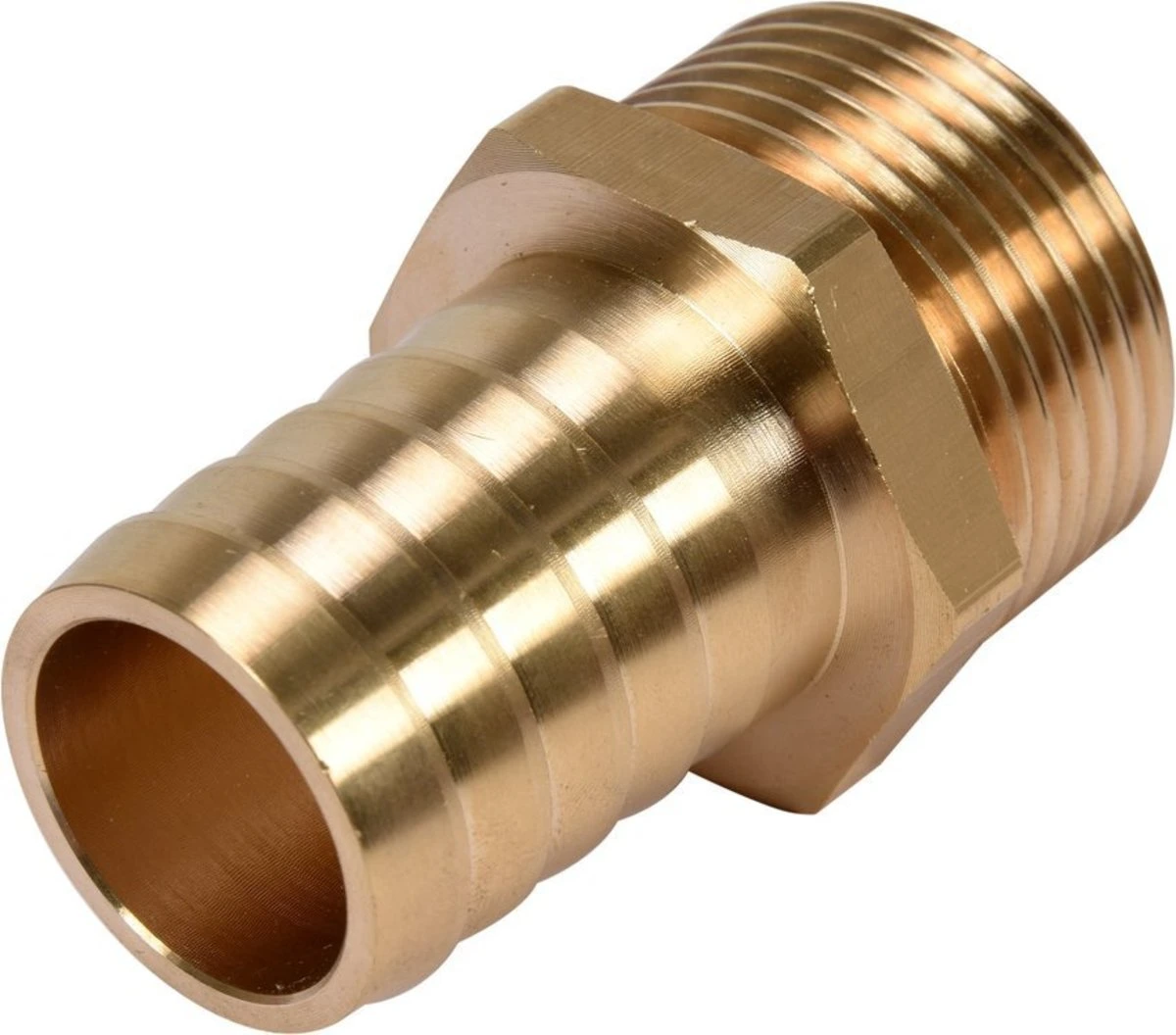 YATO Штуцер для сполучення водяного насоса з шлангом YATO; "ялинка" FI 25- різьба М32, латунний  | Y