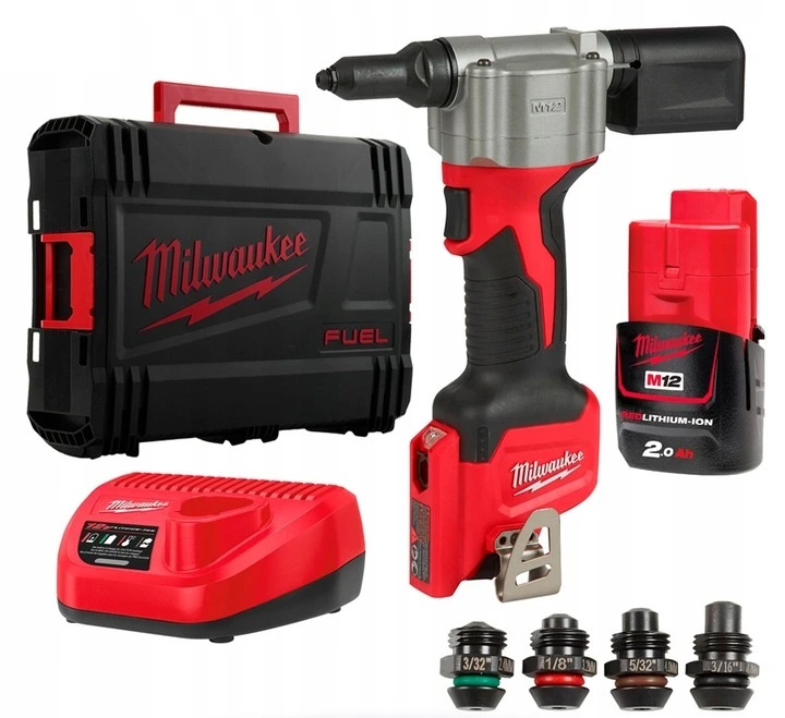MILWAUKEE Заклепочник акумуляторнийM12 BPRT-201X, Ø закл. 2,4-4,8мм,  | 4933464405