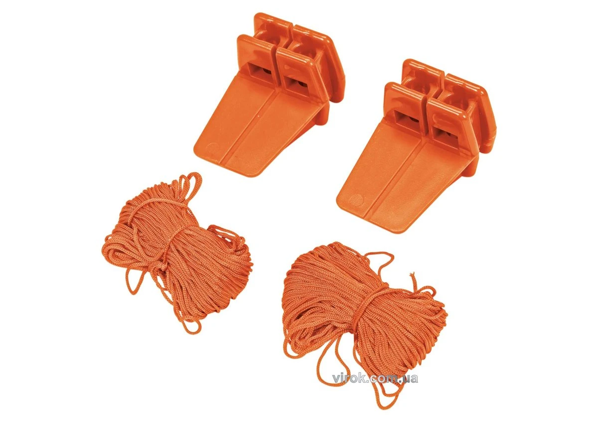 VOREL Тримачі кутові мулярські з трасовочним шнуром l= 18 м, 2 шт  | 17430