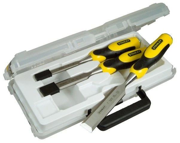 STANLEY 2-16-883 Набор стамесок 3 ед. усиленных (12, 18, 25мм, пластиковый кейс)