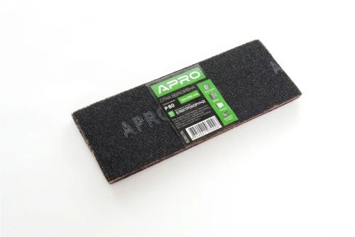 Сетка абразивная APRO P80 105*280мм электрокорунд (10шт)