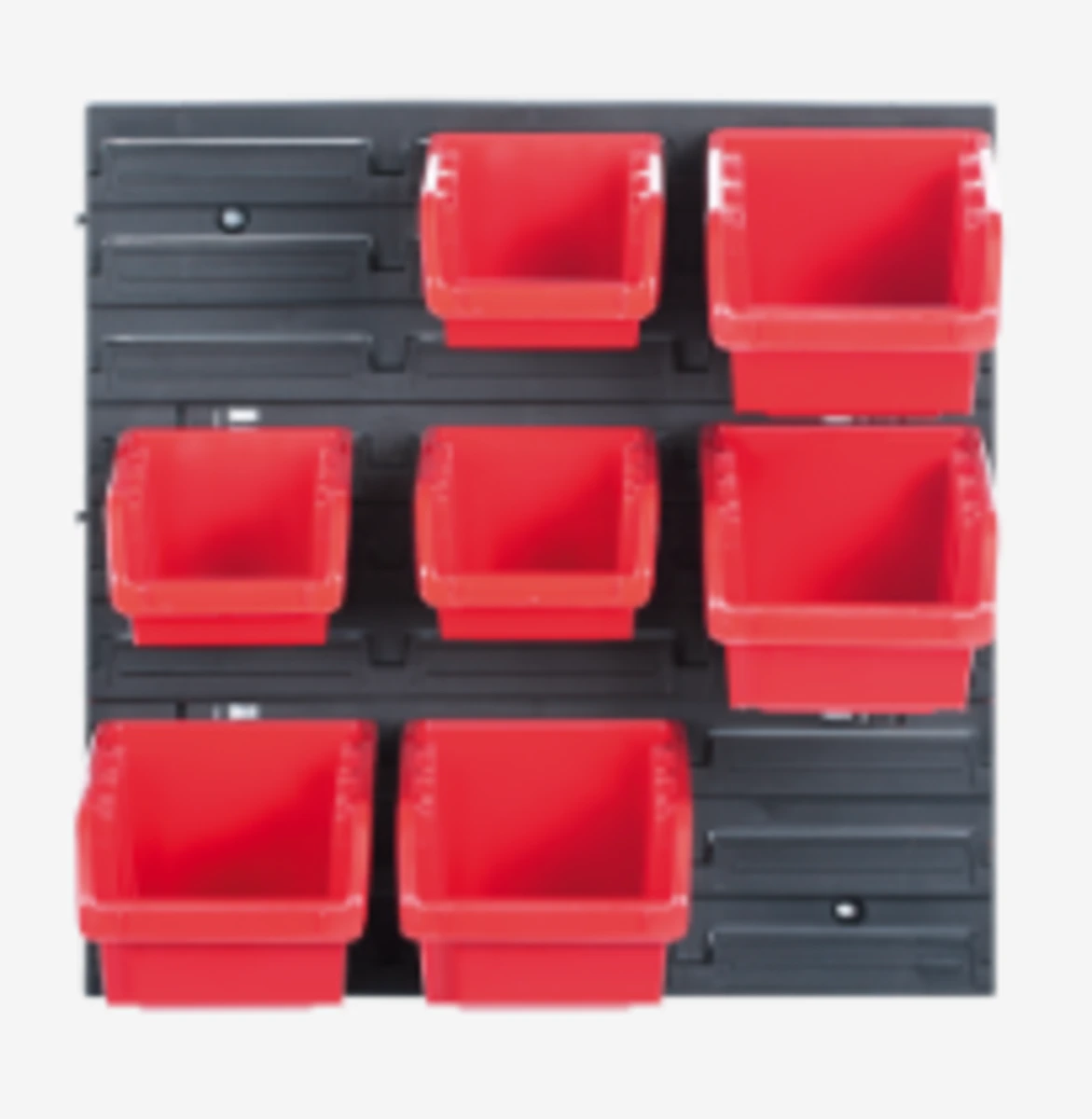 VIROK Таблиця перфорована 400х110х400 мм з ергобоксами: 70х100х155 мм- 3 шт, 90х120х195 мм- 4 шт | K