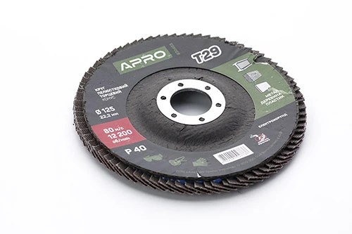 Круг лепестково-торцевой Р40 конус 125мм (Т29) (КЛТ) APRO