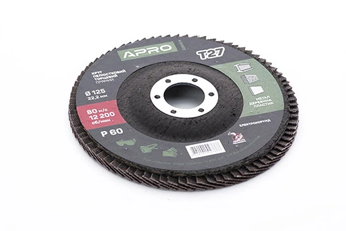Круг лепестково-торцевой Р60 прямой 125мм (Т27) (КЛТ) APRO